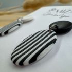 2 részes ovál bedugós - zebra 