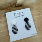 2 részes ovál bedugós - zebra 