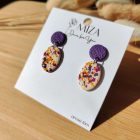 2 részes ovál bedugós - fürjtojás kollekció - füge - lila