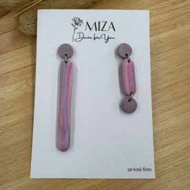   2 részes hosszú pálca bedugós - pasztell sötét rózsaszín