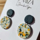 2 részes kör bedugós - fürjtojás kollekció - petrol