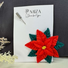 Mikulásvirág bross