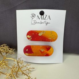 Őszi árnyalatú - bőr hatású krokodilcsat szett 2