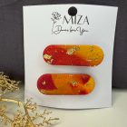 Őszi árnyalatú - bőr hatású krokodilcsat szett 2