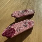 Rózsaszín folt mintás textúrált -  krokodilcsat szett 