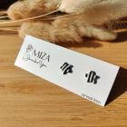 Mini csillag bedugós fülbevaló - zebra