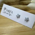 Mini csillag bedugós fülbevaló - gránit