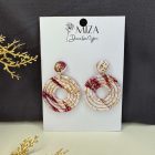 2 részes fánk - arany - fehér - burgundi