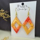 Pikkelyes rombusz - pasztell narancs