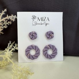 Csavart fánk - pasztell lila szett