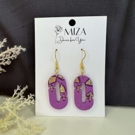 2 részes ovális fánk - lila - arany