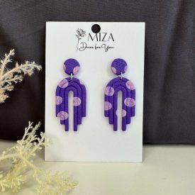 Szivárványhíd - sötét lila - pöttyös