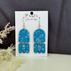 Festett pipacsok- türkiz - ezüst