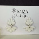 2 részes mini legyező - gyöngyház fehér