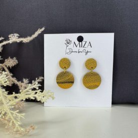 2 részes kör bedugós - mustár márvány mintás