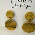 2 részes kör bedugós - mustár márvány mintás