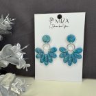 3 részes legyező - türkiz - ezüst