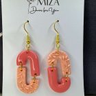 2 részes ovális fánk -lazac színű, lakkozott