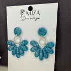 3 részes legyező - türkiz - ezüst