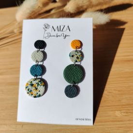   Asszimterikus négyes - fürjtojás kollekció - petrol-zöld