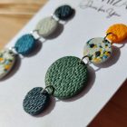 Asszimterikus négyes - fürjtojás kollekció - petrol-zöld