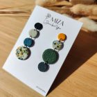 Asszimterikus négyes - fürjtojás kollekció - petrol-zöld