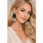 2 részes trapéz fánk - fürjtojás kollekció -petrol - zöld