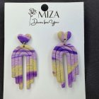 Szivárványhíd - lila - bézs márvány mintás