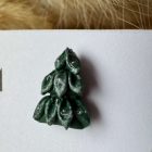 Karácsonyfa bedugós fülbevaló - ezüst gyöngyökkel 