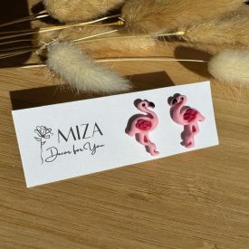Flamingós bedugós fülbevaló