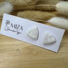 Duci háromszög - fehér - gyöngyházfehér márvány mintás