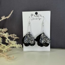 Sziromszoknyás - kis szirmú - fekete - ezüst