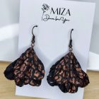 Sziromszoknyás - kis szirmú - fekete-bronz párduc mintás