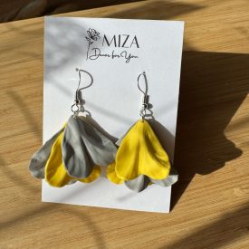 Sziromszoknyás - kis szirmú - világos sárga -szürke