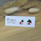 Közepes méretű pötty bedugós fülbevaló - magyaros tarka