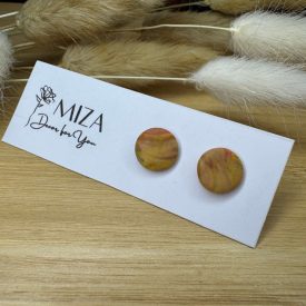 Közepes méretű pötty bedugós fülbevaló - tarka