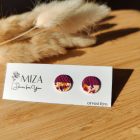 Közepes méretű pötty bedugós fülbevaló - fürjtojás kollekció - füge