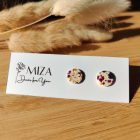 Kis méretű pötty bedugós fülbevaló - fürjtojás kollekció - füge