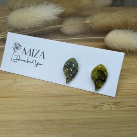 Levél - zöld márvány hatású