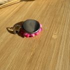 Sziromfelhő díszítésű medál - rózsaszín tarka