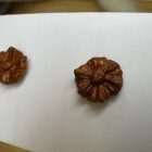 Mini virág bedugós fülbevaló - bronz