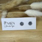 Mini virág bedugós fülbevaló - ezüst