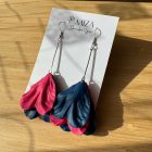 Sziromszoknyás - nagy szirmú - navy - magenta