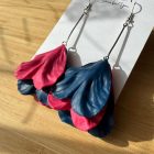 Sziromszoknyás - nagy szirmú - navy - magenta