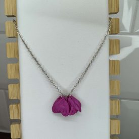Sziromszoknyás medál- magenta - metál fényű