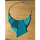 Színes Geometrikus Nyaklánc - türkiz