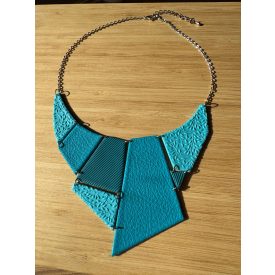 Színes Geometrikus Nyaklánc - türkiz