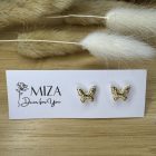 Pici pillangó bedugós fülbevaló - arany