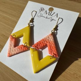 Pikkelyes rombusz - citromsárga - narancs