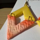 Pikkelyes rombusz - citromsárga - narancs